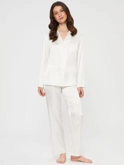 Seide Pyjama 2-tlg. SETA No. 9 Von Chiara Fiorini -Modische Unterwäsche schlafanzug seide elfenbein weiss gc180 chiara fiorini 2 1