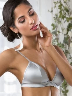 Seta Superior Stretchseide Triangel-BH REGALE Glatt Von Cotton Club -Modische Unterwäsche seide bh regale silber seta superior cotton club 1 1