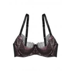 Seide Bügel-BH RAMA SOIE TOURBE Violett-schwarz Von Cadolle