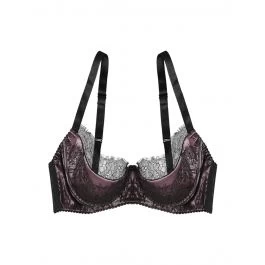 Seide Bügel-BH RAMA SOIE TOURBE Violett-schwarz Von Cadolle 3 Seide Bügel-BH RAMA SOIE TOURBE Violett-schwarz Von Cadolle