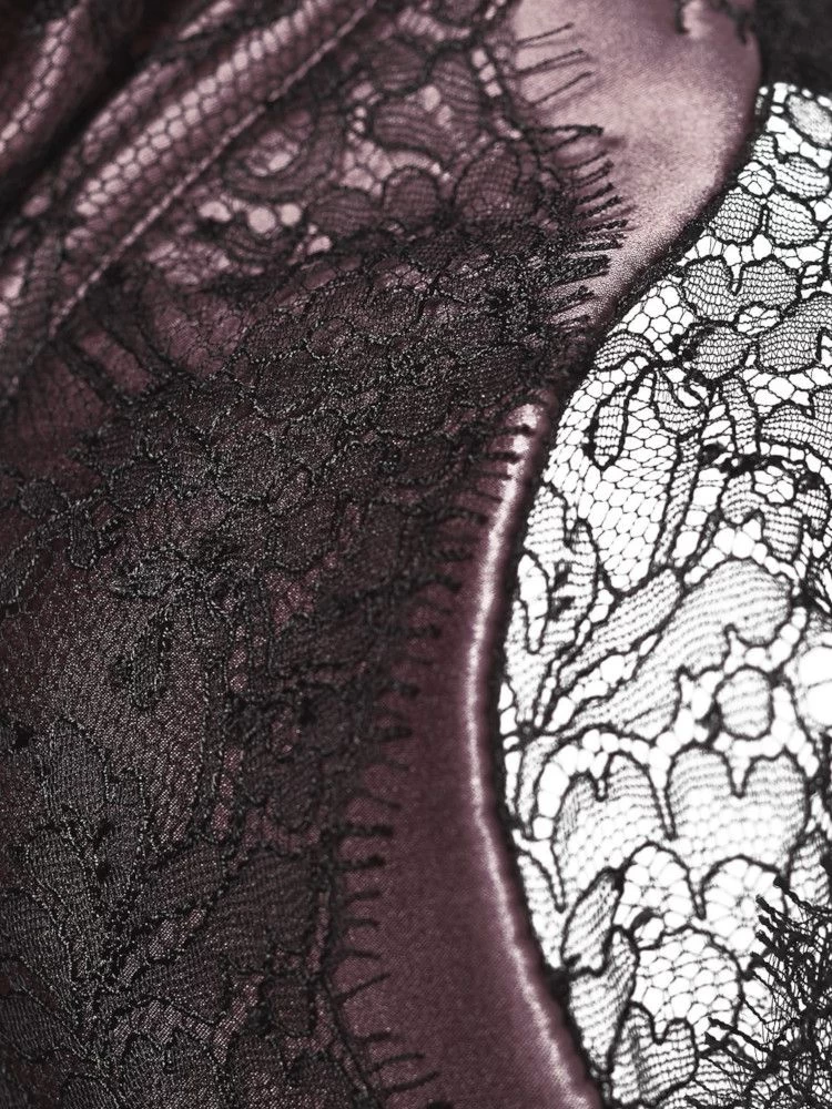 Seide Bügel-BH RAMA SOIE TOURBE Violett-schwarz Von Cadolle 5 Seide Bügel-BH RAMA SOIE TOURBE Violett-schwarz Von Cadolle – Bild 3