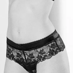 MILLESIA Seide Boy-Short AUDACE Schwarz -Modische Unterwäsche seide boy short schwarz sexy m5860 millesia 1