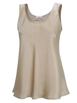 100% Seide Camisole Top KLASSIK SATIN Unifarben Von Eva B. Bitzer -Modische Unterwäsche seide camisole 27318232 skin bitzer 2 1