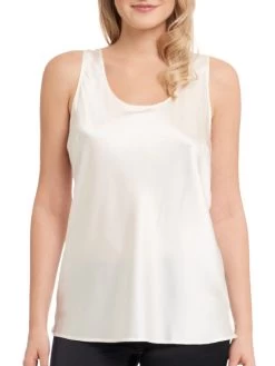 Seide Camisole Top SEDUZIONE DI SETA Uni Von Gattina -Modische Unterwäsche seide camisole top 381486 champagner weiss seduzione di seta gattina 1 1