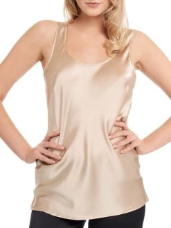 Seide Camisole Top SEDUZIONE DI SETA Satin Von Gattina -Modische Unterwäsche seide camisole top 381486 gold seduzione di seta gattina 2 1