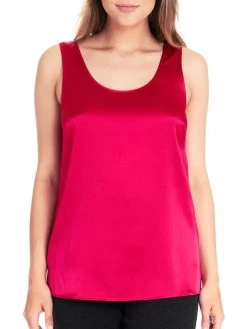 Seide Camisole Top SEDUZIONE DI SETA Satin Von Gattina -Modische Unterwäsche seide camisole top 381486 himbeer rot flamingo seduzione di seta gattina 1