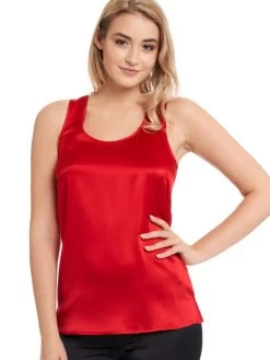 Seide Camisole Top SEDUZIONE DI SETA Satin Von Gattina -Modische Unterwäsche seide camisole top 381486 leuchtend rot seduzione di seta gattina 2 1