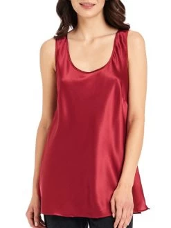 Seide Camisole Top SEDUZIONE DI SETA Uni Von Gattina -Modische Unterwäsche seide camisole top 381486 rubin rot seduzione di seta gattina 1 1