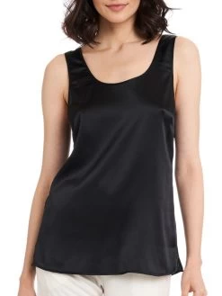 Seide Camisole Top SEDUZIONE DI SETA Satin Von Gattina -Modische Unterwäsche seide camisole top 381486 schwarz seduzione di seta gattina 1