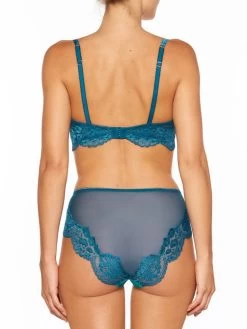 Seide Hoher Slip ADRIANA Von Millesia -Modische Unterwäsche seide dessous adriana m1325 m1385 tuerkis blau millesia lingerie 3 1