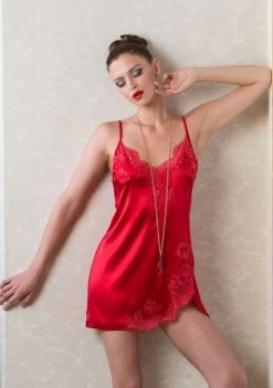 Seta Superior Seiden-Negligé SPLENDIDA Luxus Cotton Club -Modische Unterwäsche seide dessous splendida rot neglige seide cotton club seta superior cotton club 2 1 1 1