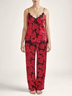 100% Seide Hose TOI MON AMOUR Rot-schwarz Von Aubade -Modische Unterwäsche seide hose qs60 1 opera rot schwarz 4 toi moi amour aubade