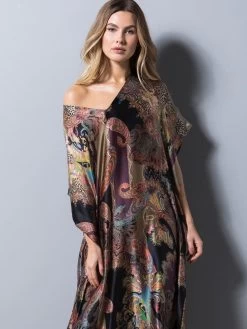 100% Seide Kaftan MILANO BLACK Von Eva B. Bitzer 8 100% Seide Kaftan MILANO BLACK Von Eva B. Bitzer -Modische Unterwäsche seide kaftan milano eva b bitzer 2