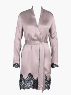 100% Seide Kimono TOI MON AMOUR Uni Farben Von Aubade -Modische Unterwäsche seide kimono qs65 sonate altrosa schwarz 1 toi moi amour aubade 2 1 1 1 1