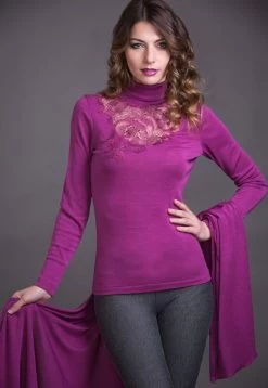 Merinowolle-Seide STOLA Schultertuch Von Artimaglia -Modische Unterwäsche seide merino stola tuch 7030 28600 fuchsia artimaglia 3 1 1 1
