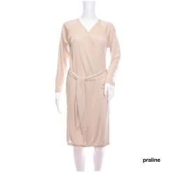 Morgenmantel Kurz Aus 100% Wirkseide PURE Von Gattina -Modische Unterwäsche seide morgenmantel 387090 praline gattina
