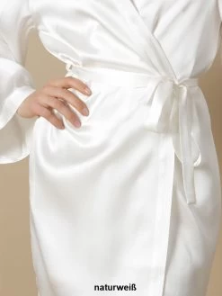 100% Seide Morgenmantel SOIE LASER Kurz Von Marjolaine -Modische Unterwäsche seide morgenmantel laser laurian naturel soie unie marjolaine 2 1 3 1 1