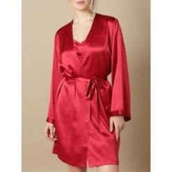 100% Seide Morgenmantel SOIE LASER Kurz Von Marjolaine