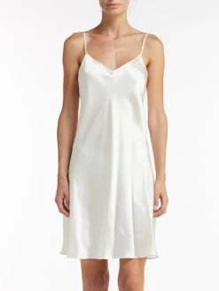 100% Seide Nachthemd CAROLINE Klassisch Von Vivis -Modische Unterwäsche seide nachthemd caroline weiss vivis 2 1 2 1