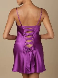 100% Seidennachthemd GLYCINE Uni Von Marjolaine -Modische Unterwäsche seide nachthemd glycine 3gly0101 beere marjolaine 2 1 2 1