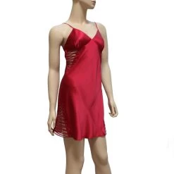 100% Seide Nachthemd EDEN PIPING Von Luna Di Seta -Modische Unterwäsche seide nachthemd l6b6005 rot9501 luna di seta