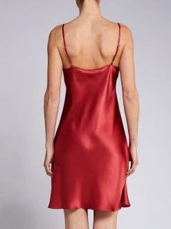 100% Seide Nachthemd CAROLINE Klassisch Von Vivis -Modische Unterwäsche seide nachthemd v00003 caroline rot vivis 2 1 2 1
