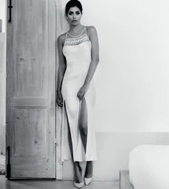 100% Seide Negligé HAREM PIPING Lang Von Luna Di Seta -Modische Unterwäsche seide neglige avorio l6n5009pe170172 luna di seta 2 1