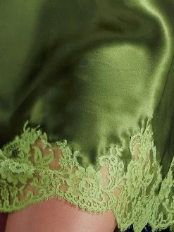 100% Seide Neglige GEMMA No. 4 Kurz Marjolaine -Modische Unterwäsche seide neglige gemma 3gem0120 gruen marjolaine 2 1