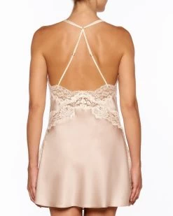 Seide Negligé ADRIANA Von Millesia -Modische Unterwäsche seide neglige goldsand creme m1390 adriana millesia 2