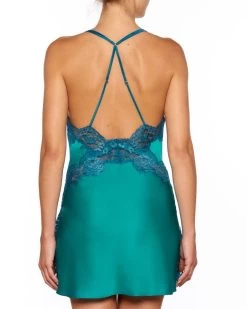 Seide Negligé ADRIANA Von Millesia 13 Seide Negligé ADRIANA Von Millesia -Modische Unterwäsche seide neglige tuerkis blau m1390 adriana millesia 2 1