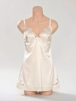 Luxus Seiden-Nighty RAPHAELA Von Exilia -Modische Unterwäsche seide nighty raphaela gold creme exilia 2 1