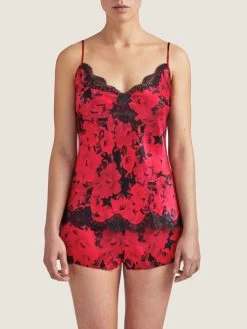 100% Seide Shorts TOI MON AMOUR Rot-schwarz Von Aubade -Modische Unterwäsche seide shorts qs61 1 opera rot schwarz 4 toi moi amour aubade