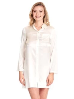 Seide Sleepshirt SEDUZIONE DI SETA Kurz Von Gattina -Modische Unterwäsche seide sleepshirt seduzione di seta 381453 weiss gattina 2 1 1 1