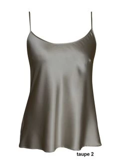 Seidentop SEDUZIONE DI SETA Von Gattina Satin -Modische Unterwäsche seide spaghetti top 381480 taupe2 gattina 1 1 1