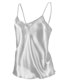 Seidentop SETA No. 6 Uni Von Chiara Fiorini 24 Seidentop SETA No. 6 Uni Von Chiara Fiorini -Modische Unterwäsche seide spaghetti top gc184 silber chiara fiorini 2