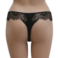 Seide String ROSALIE Von Cotton Club -Modische Unterwäsche seide string rosalie schwarz cotton club b