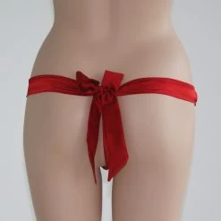 Seiden-String Mit Schleife NIKOLE Von Exilia -Modische Unterwäsche seide string rot nikole exilia