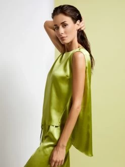 Seidentop BIANCA Von Vivis -Modische Unterwäsche seide top bianca apfelgruen vivis 1 1 1