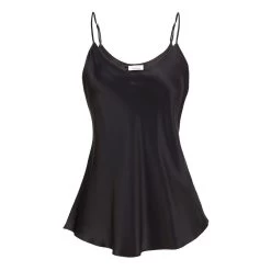 100% Seide Trägertop KLASSIK SATIN Von Eva B. Bitzer -Modische Unterwäsche seide traegertop 27318213 schwarz eva bitzer 1 2