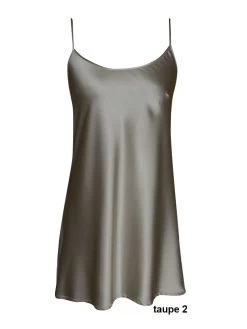 Seidenunterkleid Stretchseide SEDUZIONE DI SETA Von Gattina -Modische Unterwäsche seide unterkleid seduzione di seta 381400 taupe 2 gattina 1 1