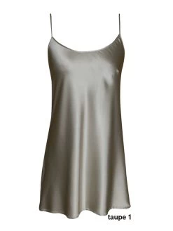 Seidenunterkleid Stretchseide SEDUZIONE DI SETA Von Gattina -Modische Unterwäsche seide unterkleid seduzione di seta 381400 taupe 1 gattina 1 1