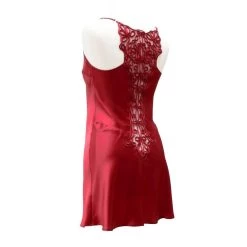 Seidennachthemd 100% Seide SOIE UNIE "177" Uni Von Marjolaine -Modische Unterwäsche seidennachthemd soie unie 0177 rot marjolaine b 4.1 1 1