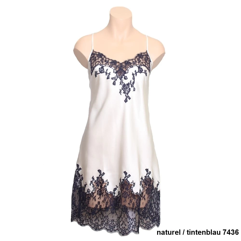 100% Seide Negligé CAPRICE Mittellang Mit Spitze Marjolaine 5 100% Seide Negligé CAPRICE Mittellang Mit Spitze Marjolaine – Bild 3