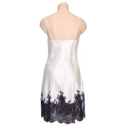 100% Seide Negligé CAPRICE Mittellang Mit Spitze Marjolaine 11 100% Seide Negligé CAPRICE Mittellang Mit Spitze Marjolaine -Modische Unterwäsche seidenneglige caprice cap0104 naturel tintenblau marjolaine rueck