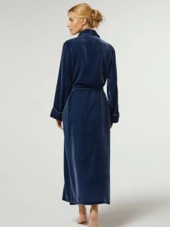 Seide-Viscose Samt Morgenmantel Lang DANIELA Elegant Von Vivis 26 Seide-Viscose Samt Morgenmantel Lang DANIELA Elegant Von Vivis -Modische Unterwäsche seidensamt morgenmantel lang v00039 daniela nachtblau vivis 1 1 1