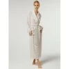 Seide-Viscose Samt Morgenmantel Lang DANIELA Uni Von Vivis -Modische Unterwäsche seidensamt morgenmantel lang v00039 daniela silber vivis 2 1 1