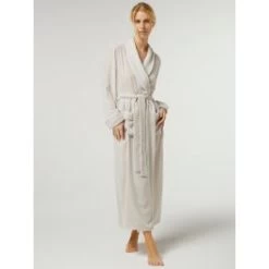 Seide-Viscose Samt Morgenmantel Lang DANIELA Uni Von Vivis