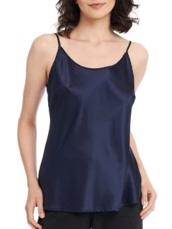 Seidentop SEDUZIONE DI SETA Von Gattina Satin -Modische Unterwäsche seidentop navy dunkelblau 381480 seduzione di seta gattina 2 1 1
