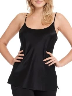 Seidentop SEDUZIONE DI SETA Von Gattina Satin -Modische Unterwäsche seidentop schwarz 381480 seduzione di seta gattina 1 1