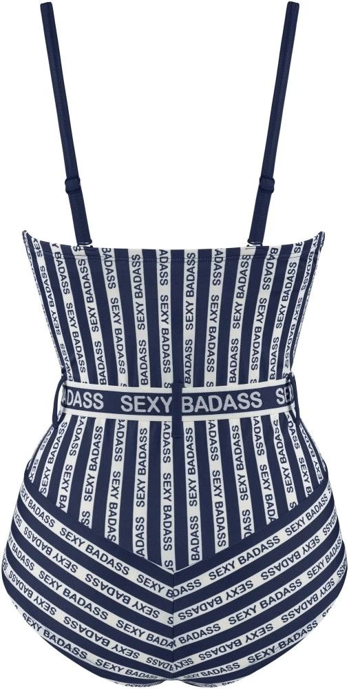 Badeanzug SEXY BADASS Blau-weiss Von Marlies Dekkers 5 Badeanzug SEXY BADASS Blau-weiss Von Marlies Dekkers – Bild 3